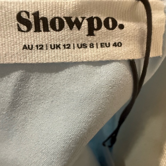 Showpo Blue Ruched Ruffled Cocktail Dress - Picture 4 of 4